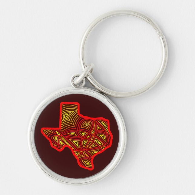 Texas Scribbleprint Schlüsselanhänger (Vorne)