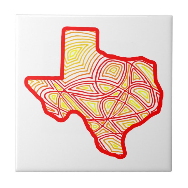 Texas Scribbleprints Art Fliese (Vorderseite)