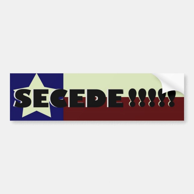 Texas SECEDE!!!!! Autoaufkleber (Vorne)