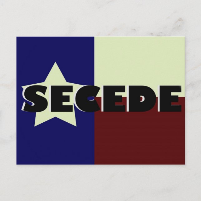 Texas SECEDE Postkarte (Vorderseite)