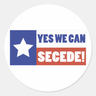 Texas Secede Runder Aufkleber