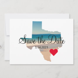 Texas Shape Foto Herz auf Ziel Save The Date