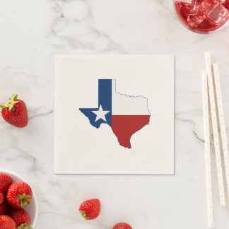 Texas Shaped State Flag Texan Lone Star Party Serviette
