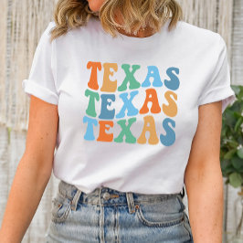 Texas Shirt Wavy Groovy Schriftart
