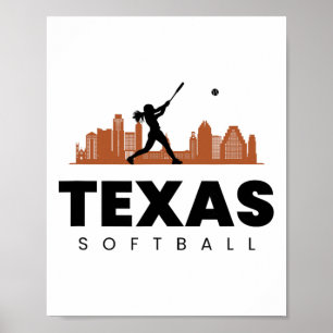 Texas Softll Vintage Minimalist Stadt Retro Softll Poster