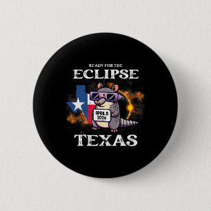 Texas Solar Eclipse 2024 April 8 Funny Armadillo F Button