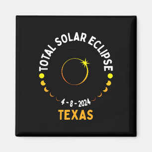 Texas Solar Eclipse 2024 Party Gesamtübersicht USA Magnet