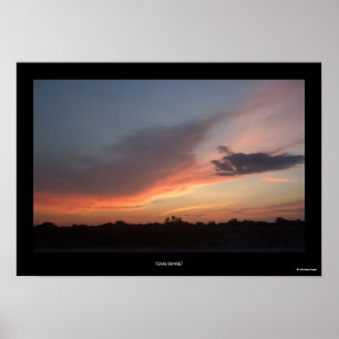 Texas-Sonnenuntergang Poster