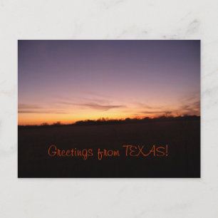 Texas-Sonnenuntergang Postkarte