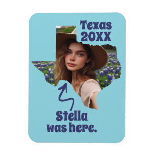 Texas Souvenir Individuelle Name, Foto und Jahr Magnet