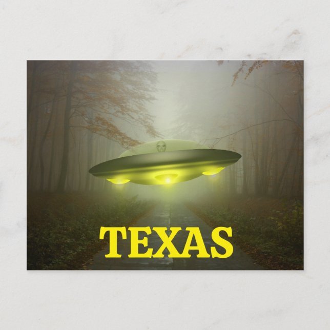 TEXAS SPACESHIP UFO Postkarte (Vorderseite)