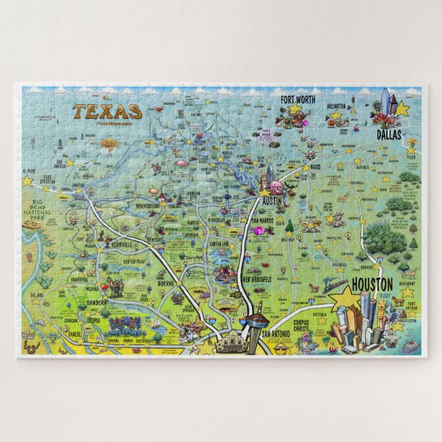 Texas-Spaß-Karte Puzzle (Horizontal)