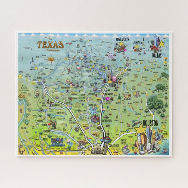 Texas-Spaß-Karte Puzzle (Horizontal)