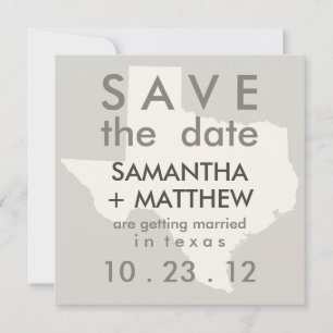 Texas Speichern der Datumskarten Save The Date
