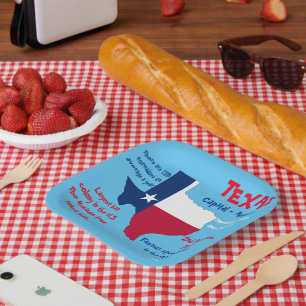 Texas Square Paperparty Tellerplatte Erstaunliche Pappteller