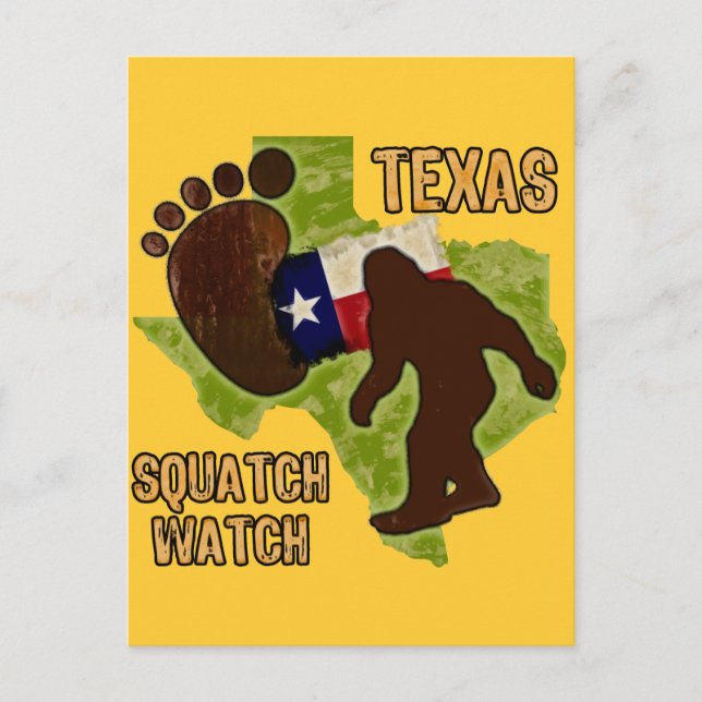 Texas Squatch Watch Postkarte (Vorderseite)