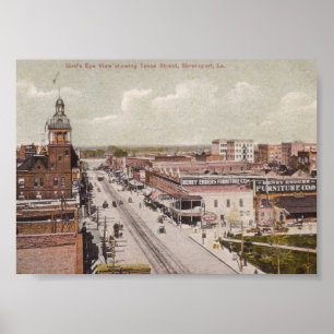 Texas St., Shendeport, Louisiana Vintag Poster