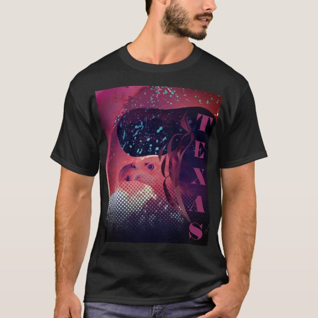 Texas Staat American Eagle Illustration T-Shirt (Vorderseite)