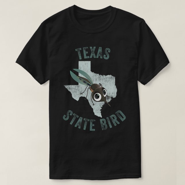 Texas Staat Bird Moskito witzig T-Shirt (Design vorne)