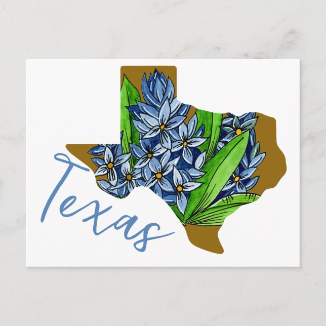 Texas Staat Blume Postkarte (Vorderseite)