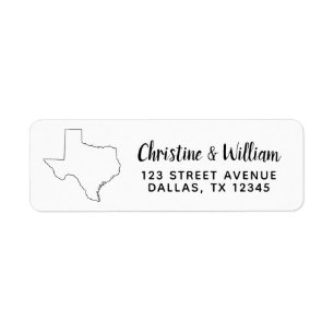 Texas Staat   Einfache moderne schwarze Kalligrafi
