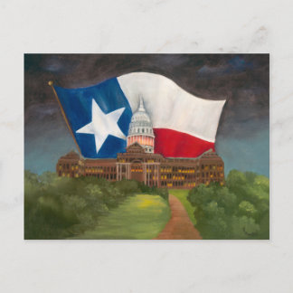 Texas Staat Hauptstadt am Abend Postkarte