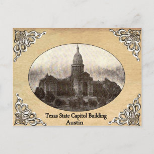 Texas Staat Hauptstadt Gebäude Alte Postkarte