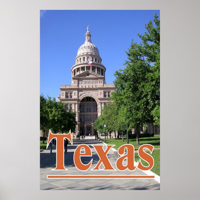 Texas Staat Hauptstadt Poster (Vorne)