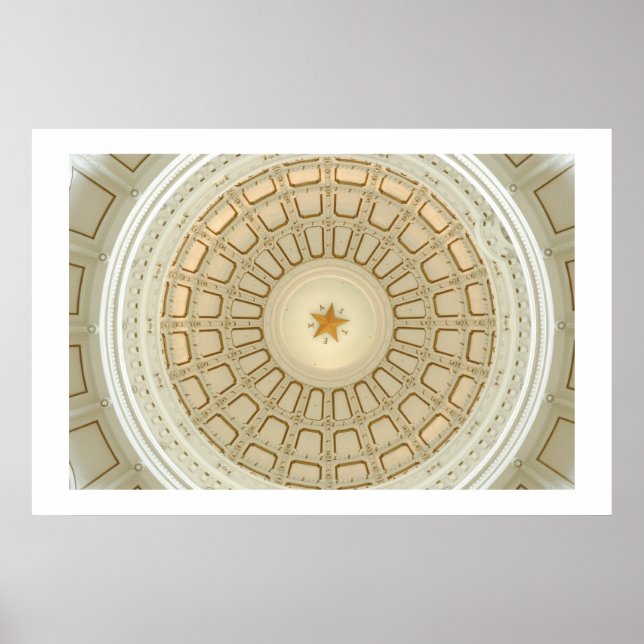 Texas Staat Hauptstadt Rotunda Poster (Vorne)