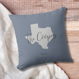 Texas Staat Kontur Throw Kissen