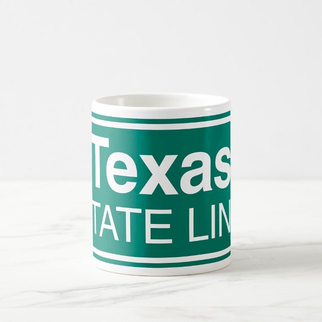 Texas Staat Line Road-Zeichen Kaffeetasse (Von Creator hochgeladen)