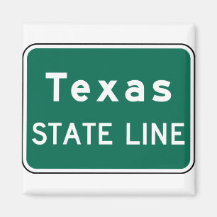 Texas Staat Line Road-Zeichen Magnet