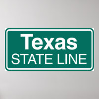 Texas Staat Line Road-Zeichen