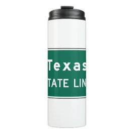 Texas Staat Line Road-Zeichen Thermosbecher