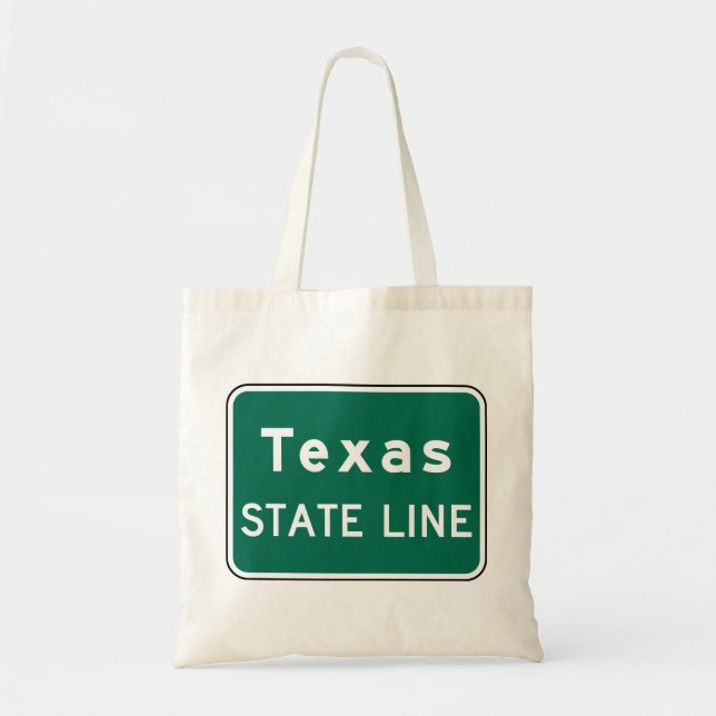 Texas Staat Line Road-Zeichen Tragetasche (Vorne)
