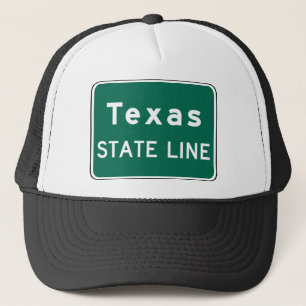 Texas Staat Line Road-Zeichen Truckerkappe