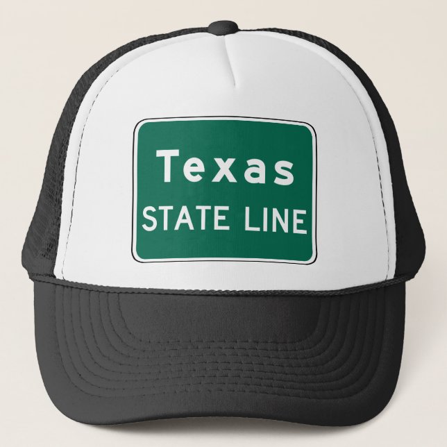 Texas Staat Line Road-Zeichen Truckerkappe (Vorderseite)