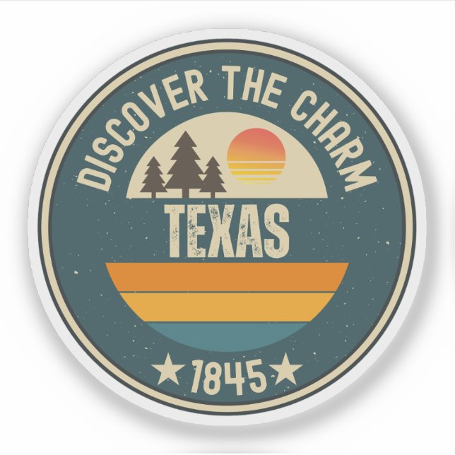 Texas Staat - Lone Star Souvenir Geschenk Aufkleber (Vorderseite)