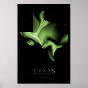 Texas Staat Map Image Poster