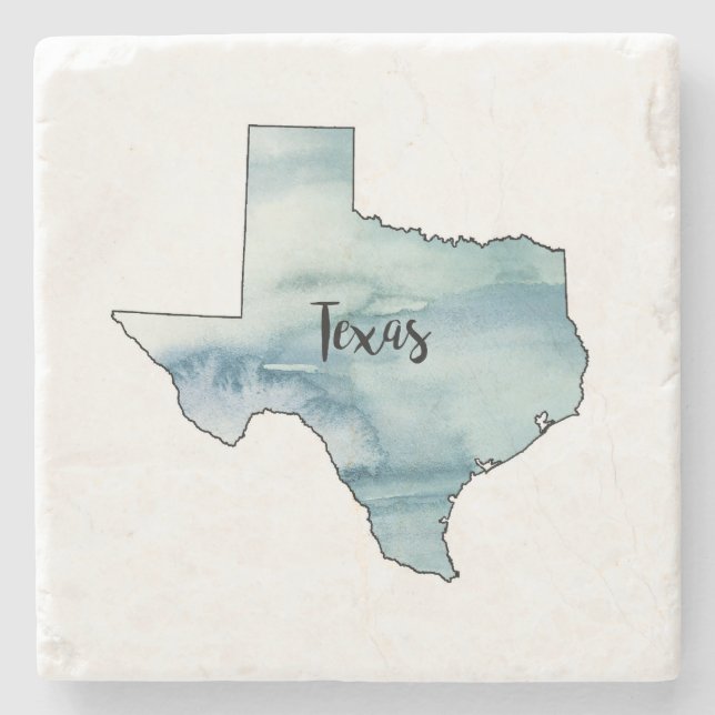 Texas Staat Map Marble Stone Untersetzer (Vorderseite)