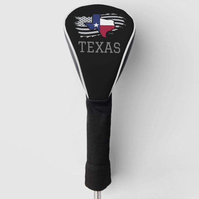 Texas Staat Map USA Patriotic Texan Golf Headcover (Vorderseite)