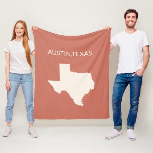 Texas Staat Map Wohngestaltung Sherpa Blanket Fleecedecke