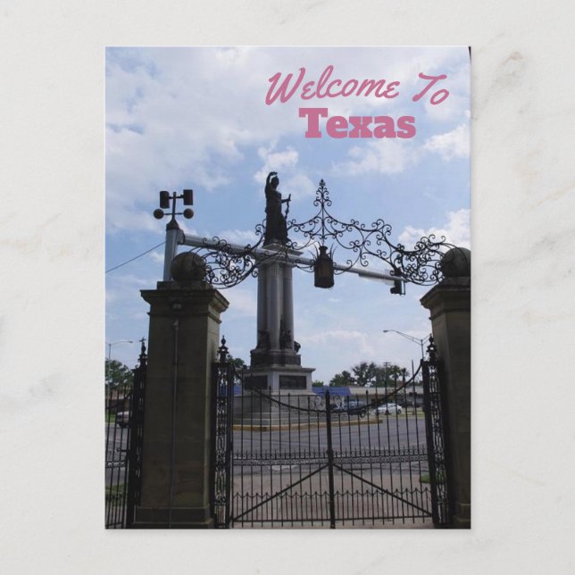 Texas Staat Postkarte (Vorderseite)
