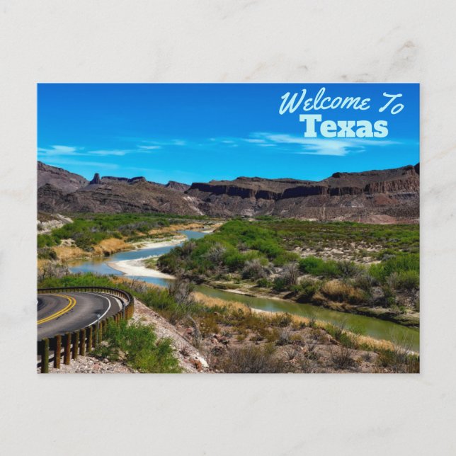 Texas Staat Postkarte (Vorderseite)