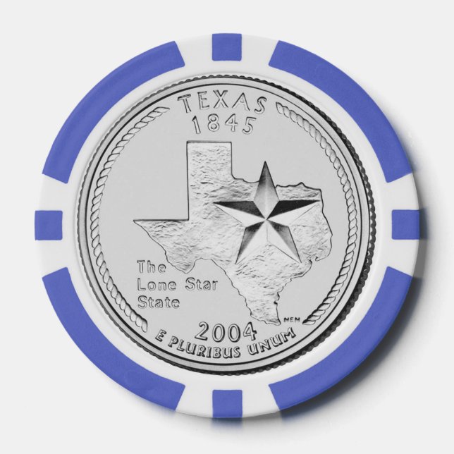 Texas Staat Quarter Pokerchips (Vorderseite)