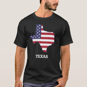 TEXAS Staat Red White Blue USA Flag T-Shirt