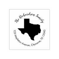 Texas Staat Rücksendeadresse Gummi Briefmarke