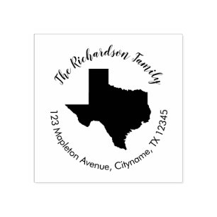Texas Staat Rücksendeadresse Kautschuk Briefmarke Gummistempel
