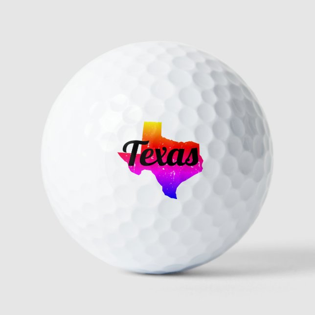 Texas Staat Silhouette Custom Golf Set Geschenk Golfball (Vorderseite)