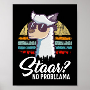 Texas Staat Test Day Llama Alpaca für Schüler Gif Poster